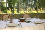 repas au salon de thé au château de Rosa Bonheur